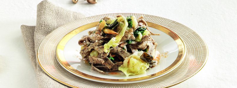 Pizzoccheri recipe with casera and cabbage
