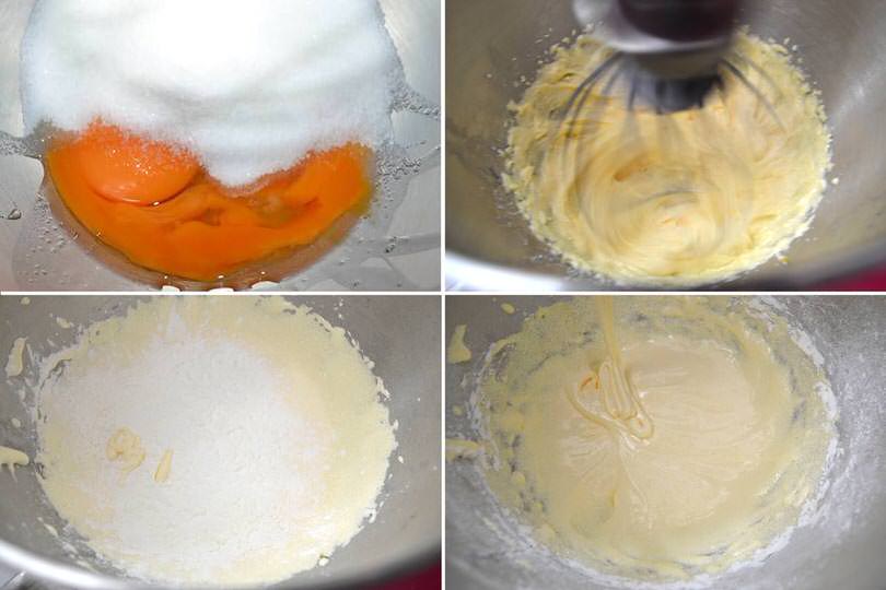 3 egg yolks sugar flour