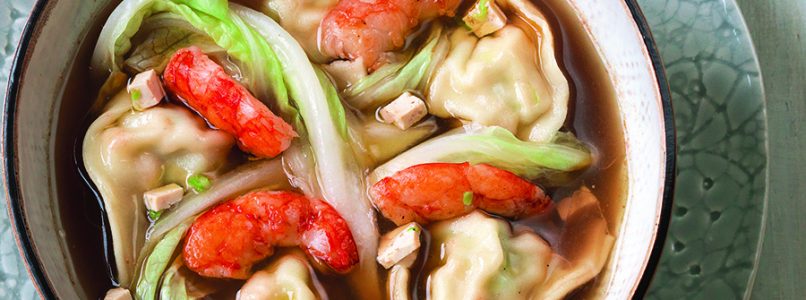 Recipe Tortelli with fish and tofu in shrimp broth