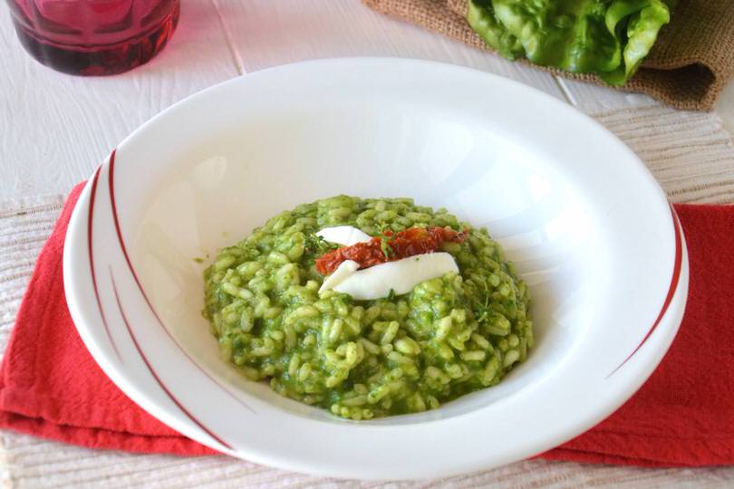 risotto with lettuce