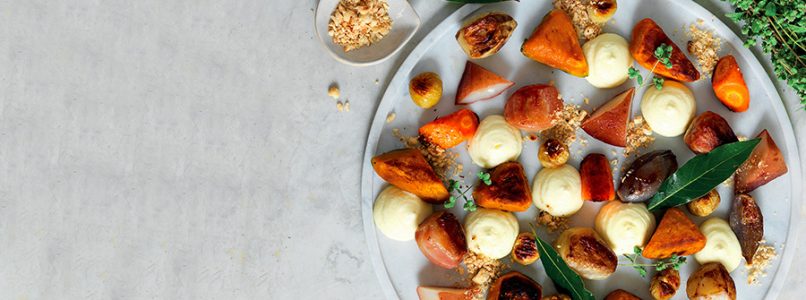 Recipe Roasted vegetables and taleggio mousse