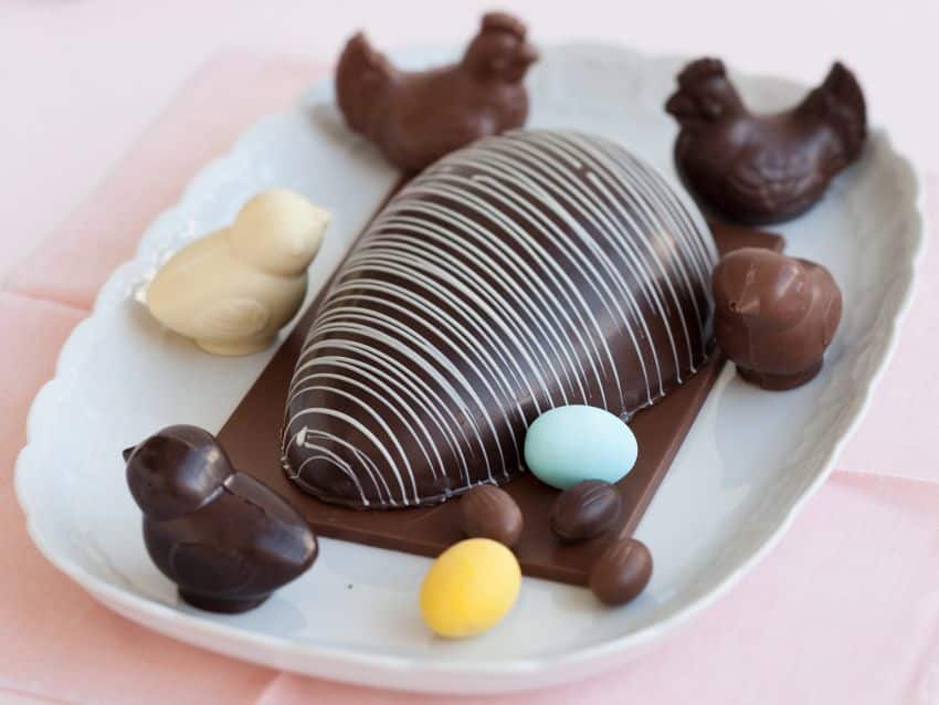 Homemade chocolate Easter egg