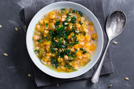 Chickpea and pumpkin soup