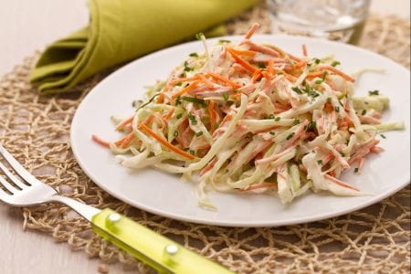 Cabbage and carrot salad (coleslaw)