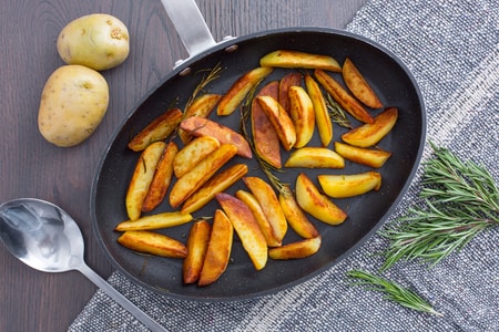 Potatoes in a pan