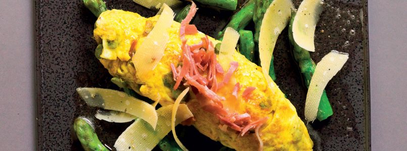 Asparagus and ham omelet recipe