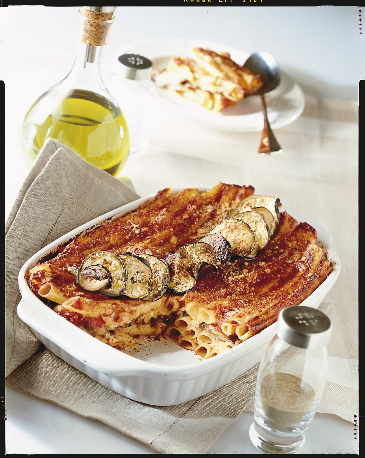 Baked pasta with eggplant