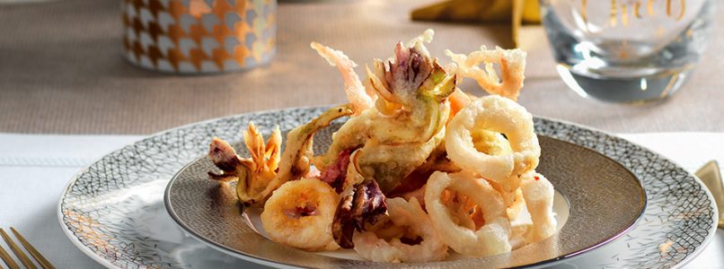 Calamari, squid and artichoke Tempura recipe