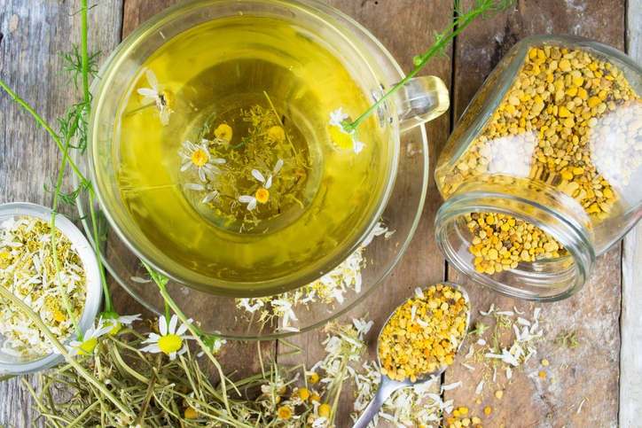 Chamomile and linden for a calming herbal tea