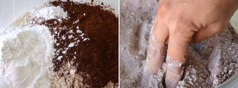 1 flour and cocoa