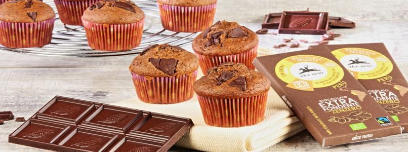 Cocoa and ginger chocolate muffins