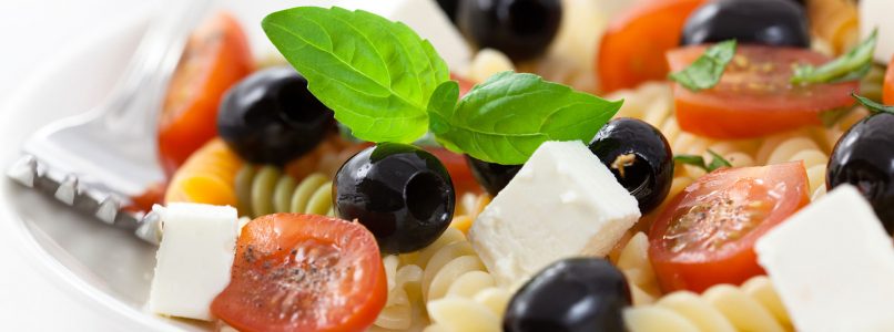 Cold pasta with olives, what a good idea