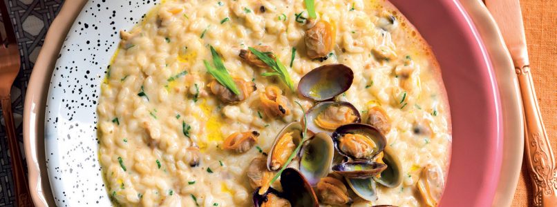 Creamy risotto with clams recipe