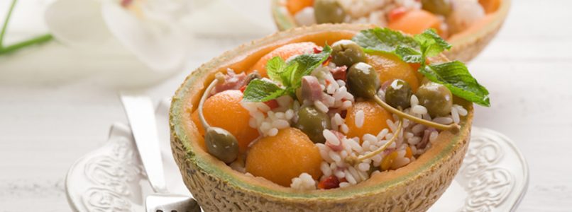Ham and melon? Yes, but in the rice salad!