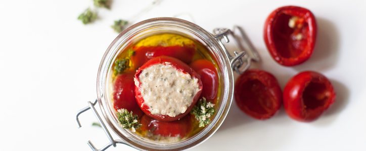 How to make stuffed peppers in oil