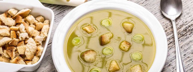 Leek and chestnut soup, a journey of taste among winter flavours