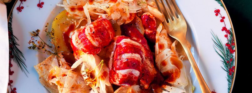Lobster in foil recipe - Italian Cuisine