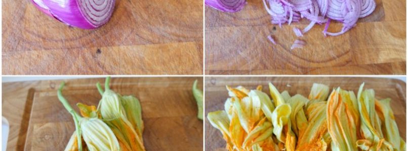 »Pan fried courgette flowers