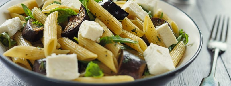 Pasta and eggplant, also good in white