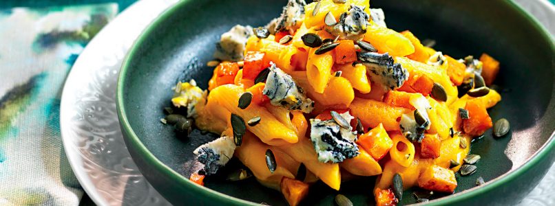 Penne recipe with pumpkin and gorgonzola