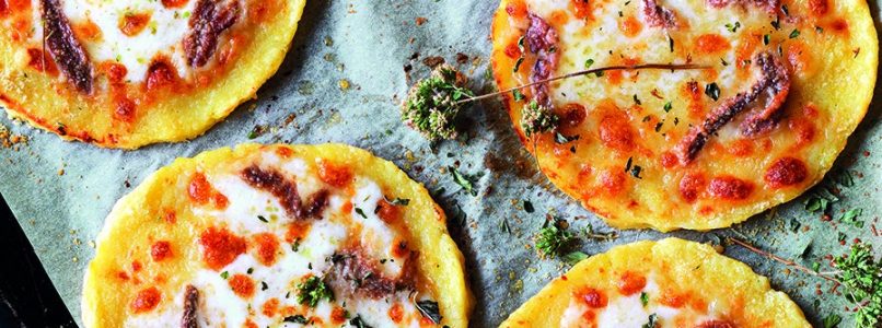 Potato pizza with anchovies and oregano recipe, the recipe