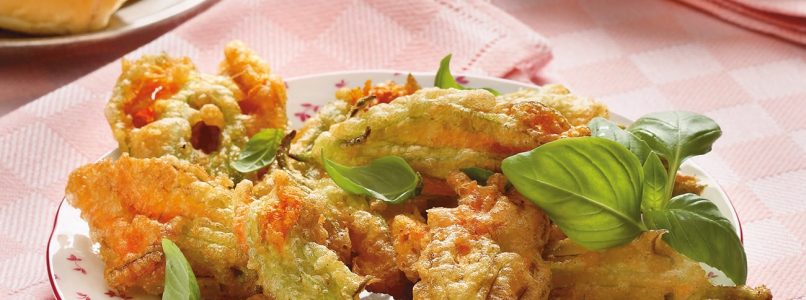 Pumpkin flowers recipe with anchovy
