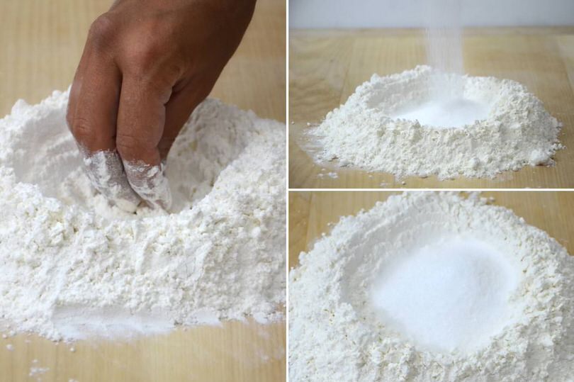 1 sugar and flour