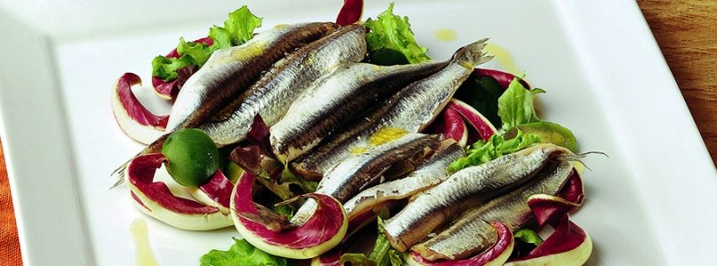 Recipe Appetizer of anchovies marinated in orange, the recipe