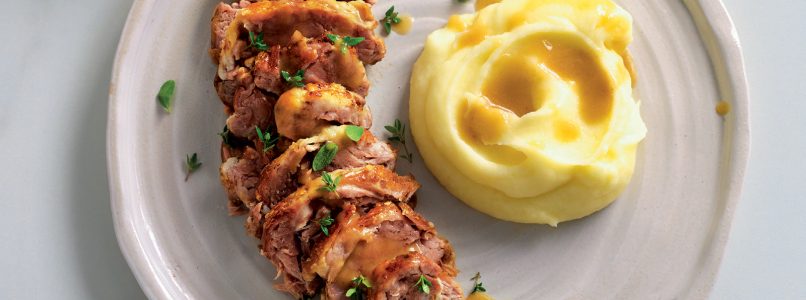 Recipe Braised lamb, celery sauce and mashed potatoes