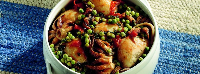 Recipe Cuttlefish stewed with peas and tomato