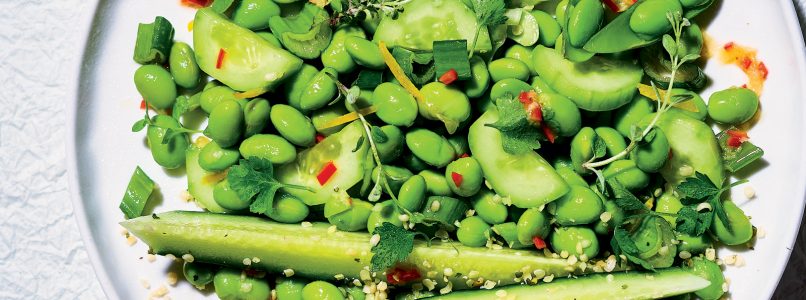 Recipe Green side dish with edamame beans