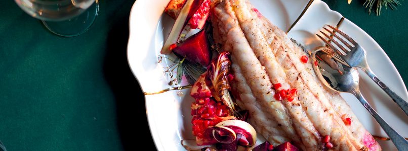 Recipe Grouper fillets, radicchio and baked beetroot