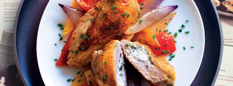 Recipe Guinea fowl breast with peppers