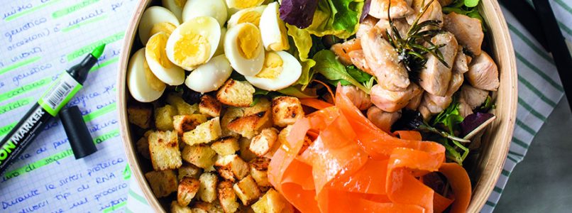 Recipe Mixed salad with chicken and eggs
