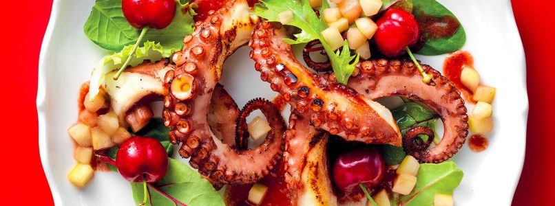 Recipe Octopus roasted with sweet and sour dressing