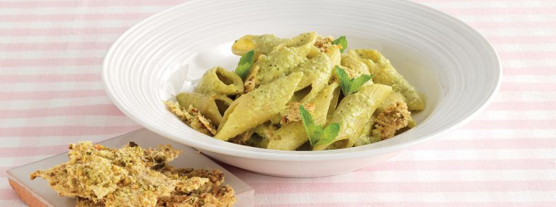 Recipe Penne with pistachio and bagoss