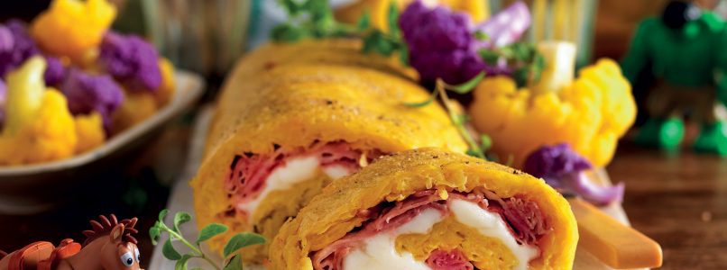 Recipe Potato roll with Prague ham and stringy provola
