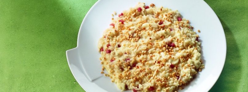 Recipe Risotto with grains, first salt and pomegranate