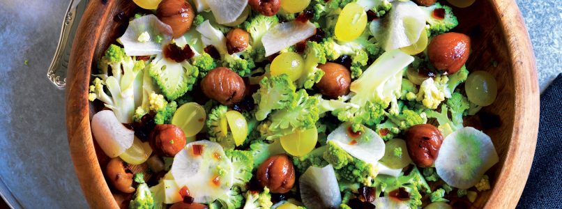 Recipe Romanesco broccoli, daikon, soy and chestnuts