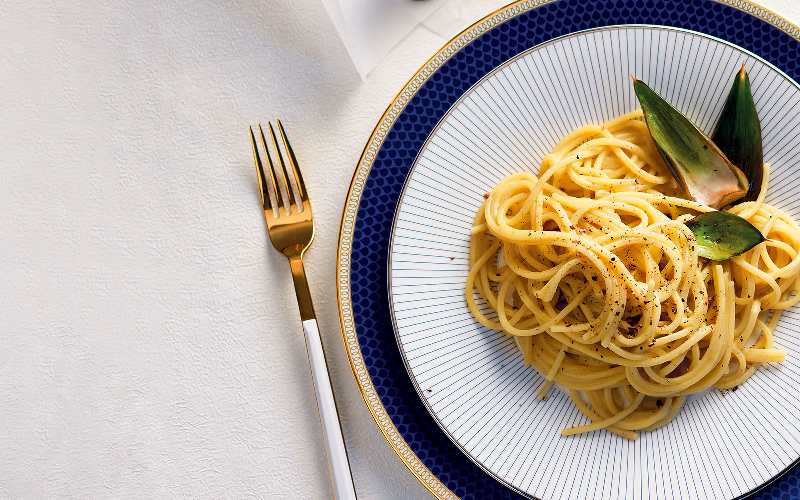 Recipe Spaghetti cacio, pepe and artichokes
