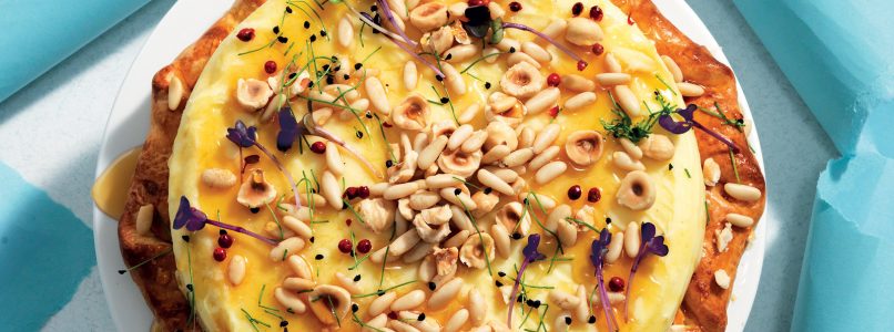 Recipe Stelvio cheese cake, honey and pine nuts