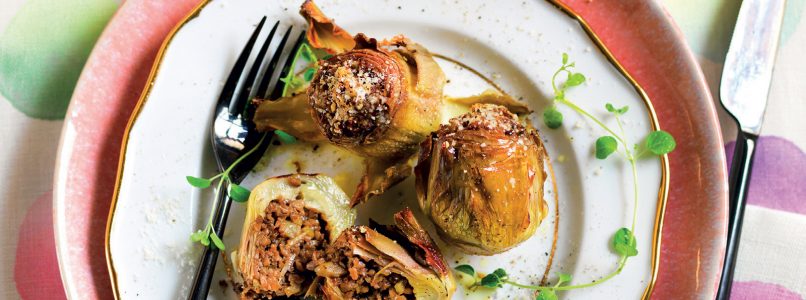 Recipe Stuffed artichokes au gratin - Italian Cuisine