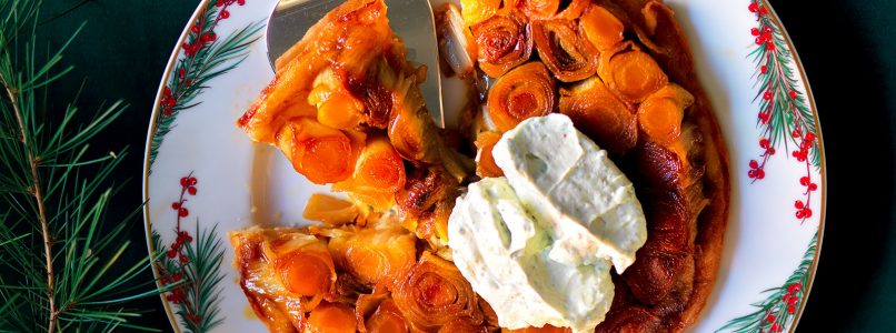 Recipe Tatin of endive with "goat" of almonds