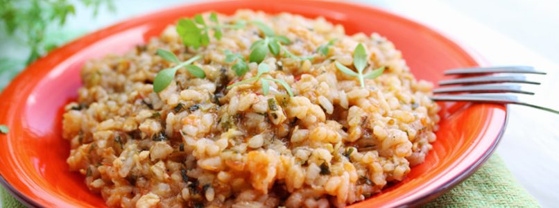 Risotto al tastasal, rice with pork that is made in Verona