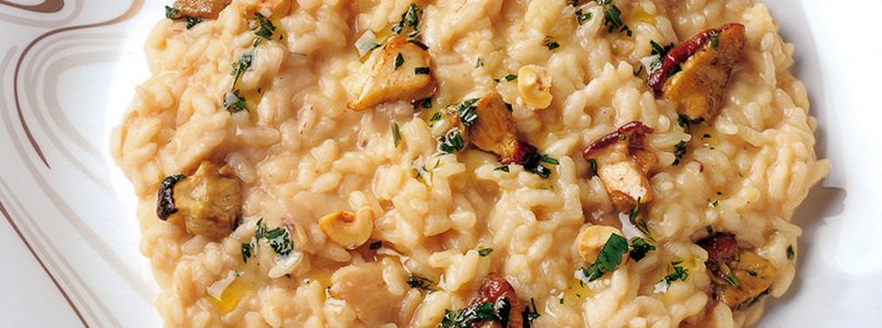 Risotto with mushrooms and hazelnuts recipe