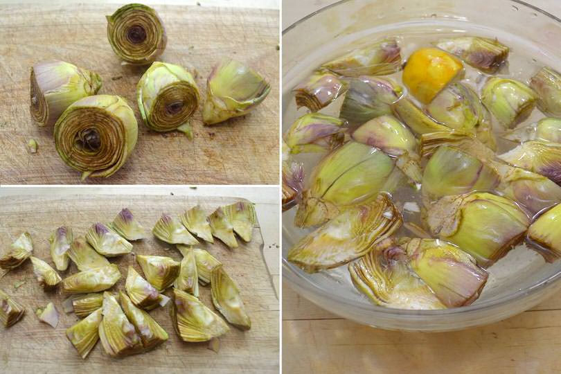 »Rustic with artichokes and olives