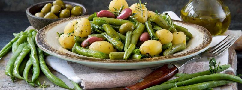 Salad of green beans, new potatoes and Taggiasca olives