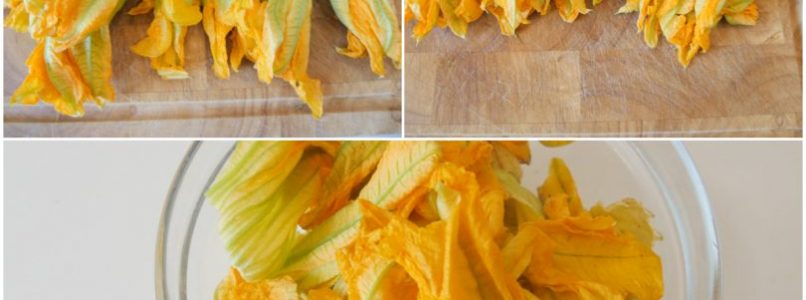 »Savory pie with courgette flowers