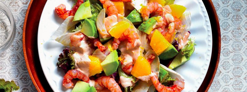 Shrimp, avocado and orange salad recipe
