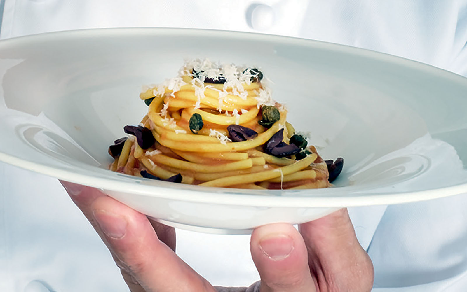 Spaghetti alla puttanesca and horseradish recipe